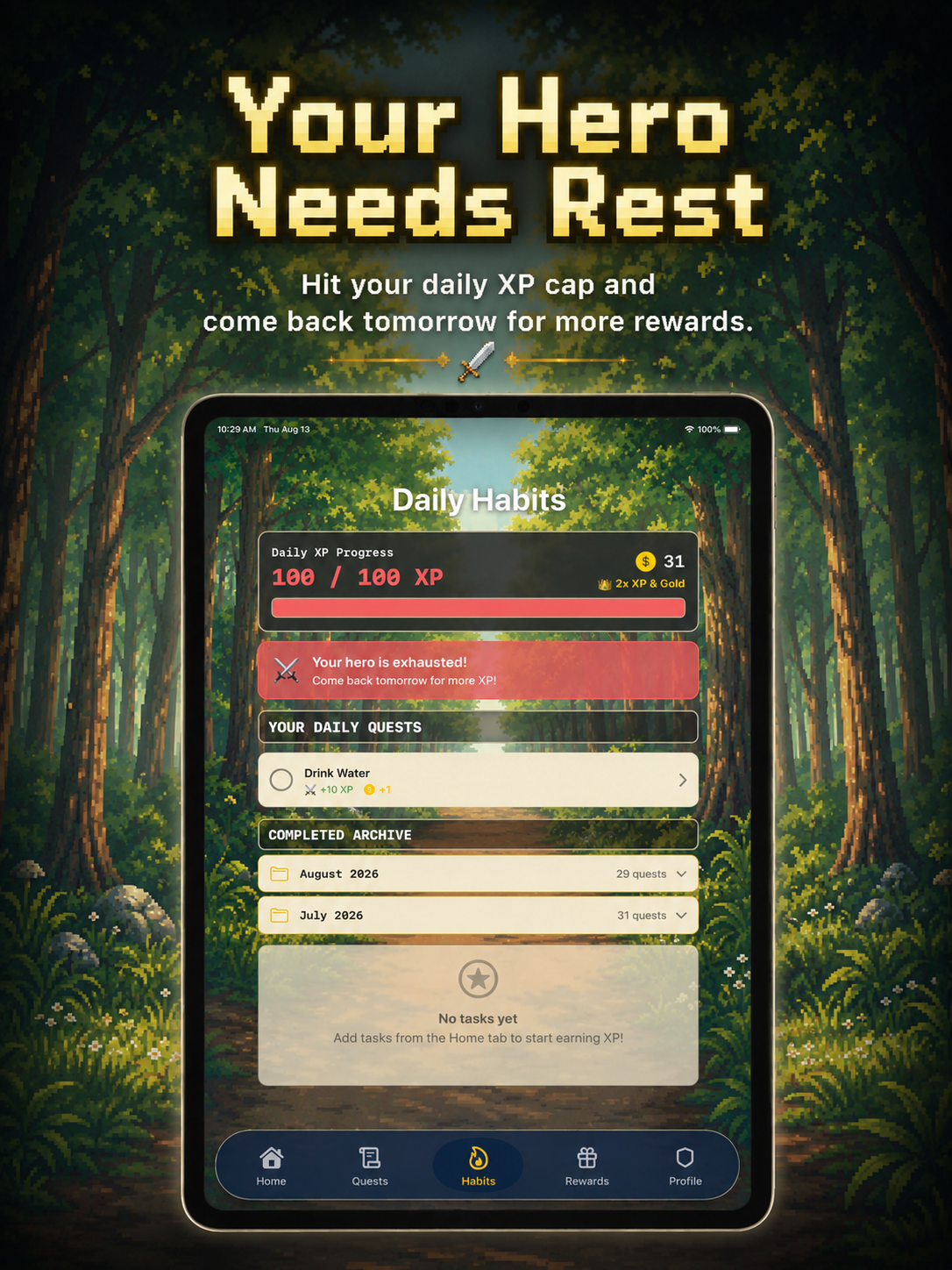 Hero Exhaustion state on iPad