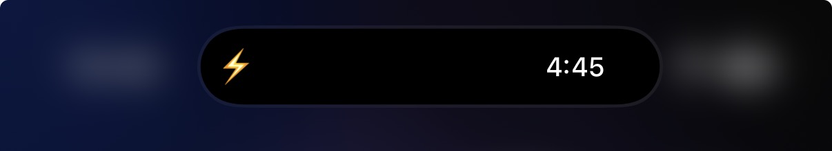 Neuro Venture Live Activity in the Dynamic Island showing the quest icon and a focus countdown